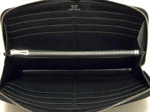 エルメスアザップロング黒×シルバー金具 he-ac-1662 