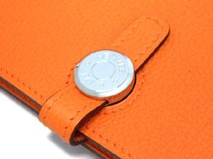 エルメスドゴンロング オレンジ×シルバー金具he-ac-1079