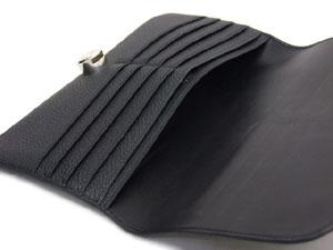 エルメスドゴン ロング 黒×シルバー金具he-ac-0769