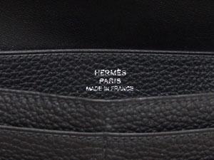 エルメスドゴン ロング 黒×シルバー金具he-ac-0769