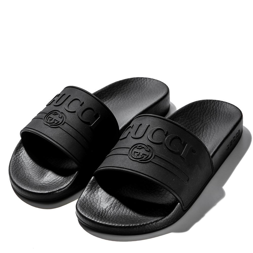 グッチシューズ GUCCI ロゴ ラバーサンダル 522884 JC200 1200