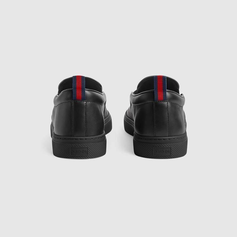 グッチ GUCCI GGスプリームキャンバス*ウェブタブブラックスニーカー 407362 KWZK0 1082
