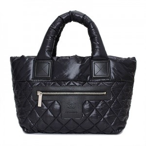 シャネル CHANEL トートバッグ A48610 Y06883 94305/BK ナイロン ココマーク ココ・コクーン キルティング ブラック×ボルドー
