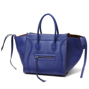  セリーヌCELINEハンドバッグLUGGAGE PHANTOMラゲージファントム LEATHER INDIGO ブルー系16995 3mcc o7in レディース