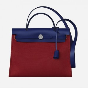 HERMES Herbag Zip/エールバッグ・ジップ31/rouge grenat he-ba-8129