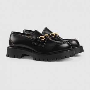 グッチ GUCCI レザー ラグソール 〔ホースビット〕ローファー 576334DS8001000