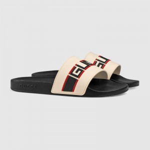 GUCCIシューズ ストライプ ラバー スライドサンダル 522884