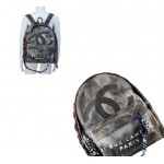 シャネルバックパック　　CHANEL　2014SSコレクション　グラフィティ リュックサック バックパック キャンバス グレー A92352