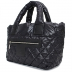 シャネル CHANEL トートバッグ A48610 Y06883 94305/BK ナイロン ココマーク ココ・コクーン キルティング ブラック×ボルドー