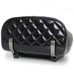 CHANEL シャネル マトラッセ ヴィンテージ カーフ リュック A92961 シルバー金具 ココマーク 黒 レディース