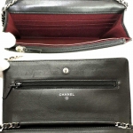 シャネル CHANEL タイムレスクラシック チェーン ウォレット 長財布 ブラック レザー A33814