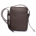 ボッテガ・ヴェネタ BOTTEGA VENETA イントレチャート 斜め掛け ショルダーバッグEBANO (ダークブラウン) 163313 V4651 2040
