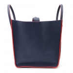 セリーヌ  CELINE スモール スクエア ラゲージファントム グレインカーフスキン ダークブルー×レッド ハンドバッグ トートバッグ ショッパー 169953