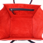 セリーヌ  CELINE スモール スクエア ラゲージファントム グレインカーフスキン ダークブルー×レッド ハンドバッグ トートバッグ ショッパー 169953