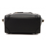 CELINE  2wayショルダーバッグ ラゲージ ナノショッパー ブラック ゴールド金具 カーフ 18924