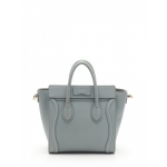 セリーヌ  CELINE ハンドバッグ ショルダーバッグ ラゲージ ナノショッパー 水色 レザー 2WAY レディース 18924