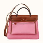 HERMES Herbag Zip retourne エールバッグ ジップ 31 ピンク he-ba-8127