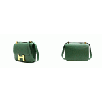 エルメス コンスタンス23 クシュベル　グリーン×ゴールド金具 エルメス　バッグ　ハンドバッグ ショルダーバッグ he-ba-4798