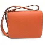 HERMES エルメス H金具 コンスタンス ミニ 3 ショルダーバッグ エプソン フー(feu) シルバー金具 レディース he-ba-4788