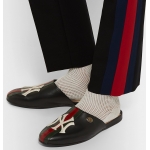 グッチ GUCCI  NY Yankees PATCH ヤンキースパッチ レザースリッパ 535585 0G0L0 6464