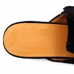 グッチ GUCCI PRINCETOWN ベルベット スリッパ/ローファー_BLACK 457114