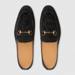 グッチ GUCCI PRINCETOWN ベルベット スリッパ/ローファー_BLACK 457114