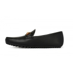 グッチ GUCCI ウェブ付き レザー ドライビングシューズ450892A9L601098