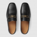グッチシューズ GUCCI インターロッキングG レザー ローファー 59834806F101000