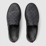 グッチ GUCCI GGスプリームキャンバス*ウェブタブブラックスニーカー 407362 KWZK0 1082