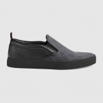 グッチ GUCCI GGスプリームキャンバス*ウェブタブブラックスニーカー 407362 KWZK0 1082