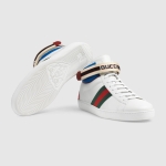 グッチ GUCCI stripe Ace エース ハイトップスニーカー ウェブ ナイロン 523472 0FIW0 9092​