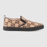 GUCCI メンズ GGウール レザー トリム スリッポンスニーカー 407363 G3870 9769