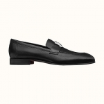 エルメス HERMES モカシン「Paris パリ」/シルバー金具/ Noir H172368ZA02420