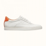 エルメス HERMES Quicker メンズスニーカー blanc/orange H102190ZH09390
