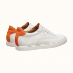 エルメス HERMES Quicker メンズスニーカー blanc/orange H102190ZH09390