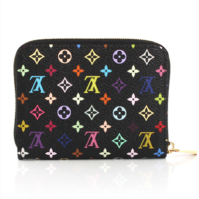 ルイヴィトン LOUIS VUITTON モノグラム マルチカラー ジッピー・コインパース コインケース ブラック＆ヴィオレ M60268