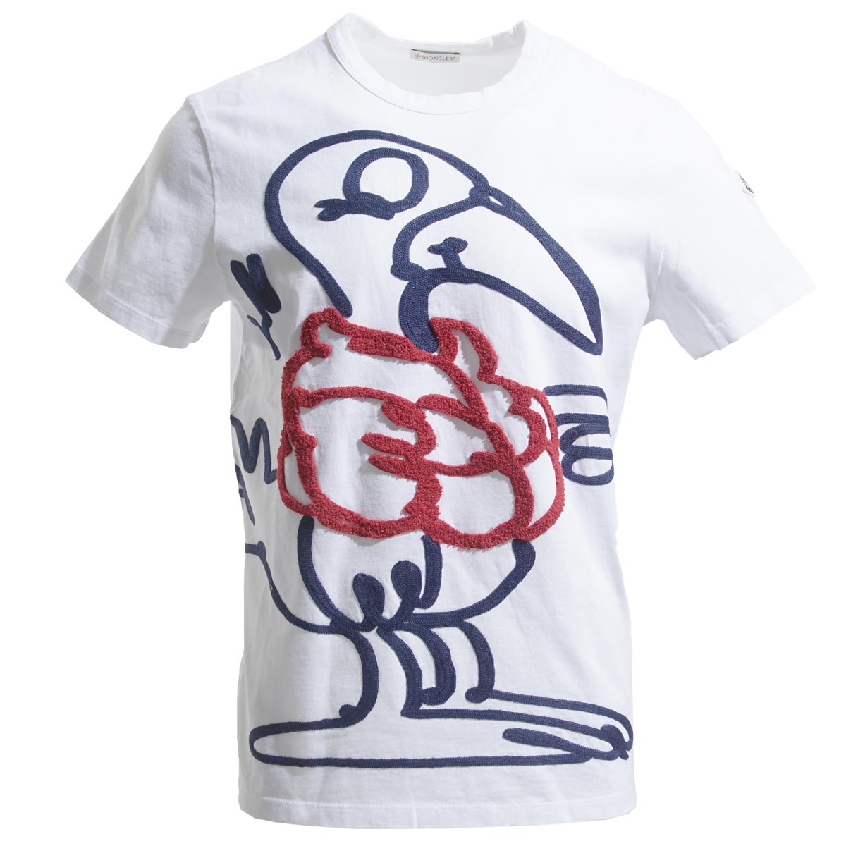 モンクレール MONCLER Tシャツ ホワイト メンズ カットソー ロゴ トップス インナー 8032350 8390t 001