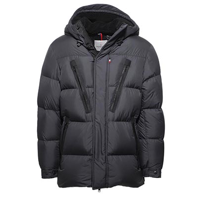 モンクレール MONCLER フーデッド ダウンジャケット ブラック メンズ ダウン アウター グースダウン 大きいサイズあり obert 4187205 549sk 999 OBERT