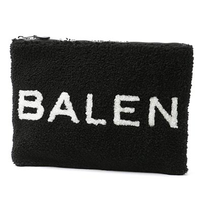 バレンシアガ BALENCIAGA ポーチ ブラック レディース レザー 本革 ギフト プレゼント ブラック ムートン  SHEARLING シアリング 492681 0e91n 1080​