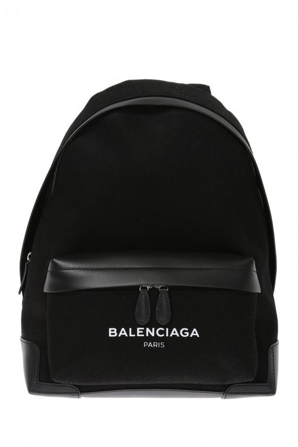 バレンシアガ  BALENCIAGA カーフレザーのトリムが新鮮☆デニムバックパック 409010 9DH1N 1090
