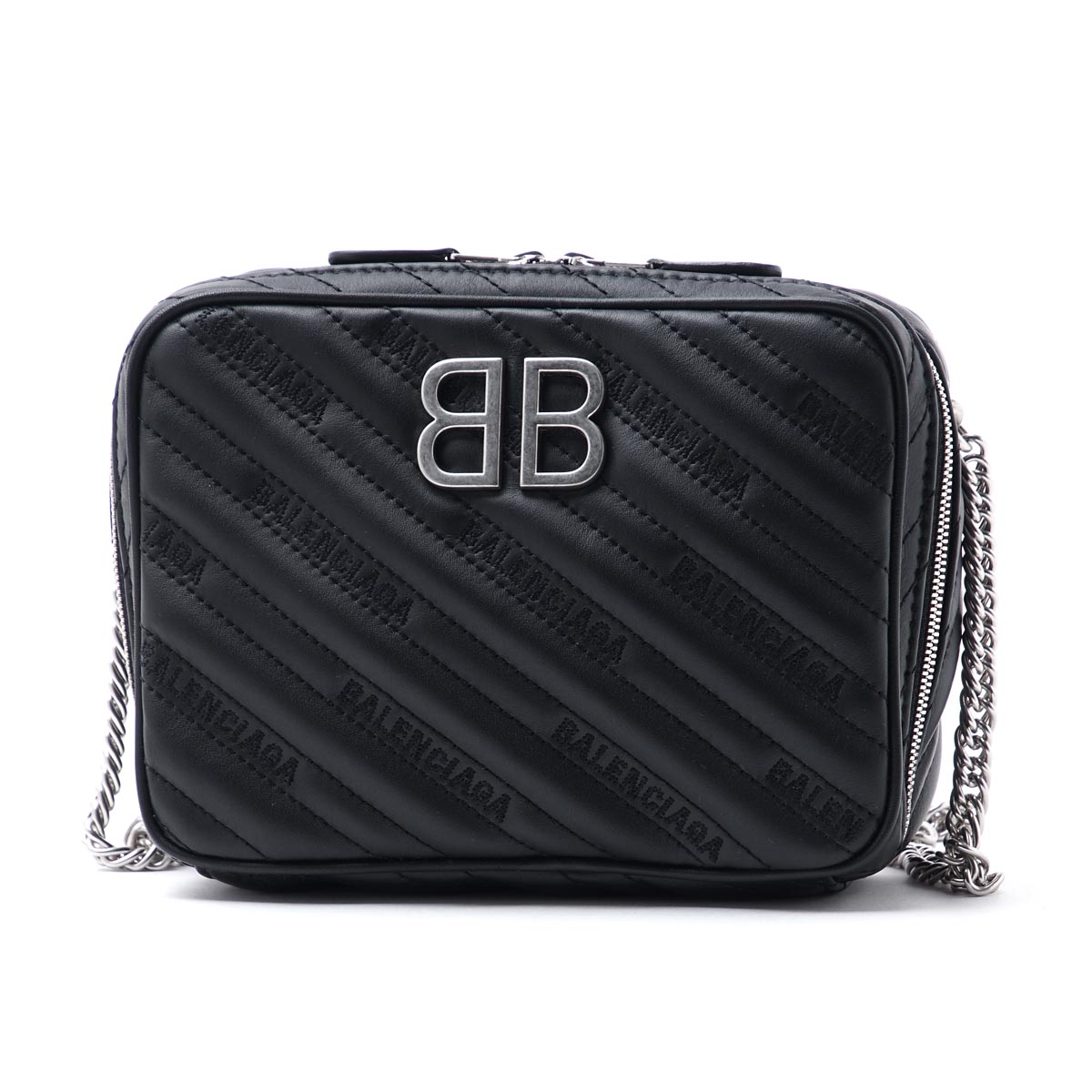 バレンシアガ BALENCIAGA ショルダーバッグ ブラック レディース ギフト プレゼント レザー 本革  BB REPORTER XS 526678 0hian 1000​