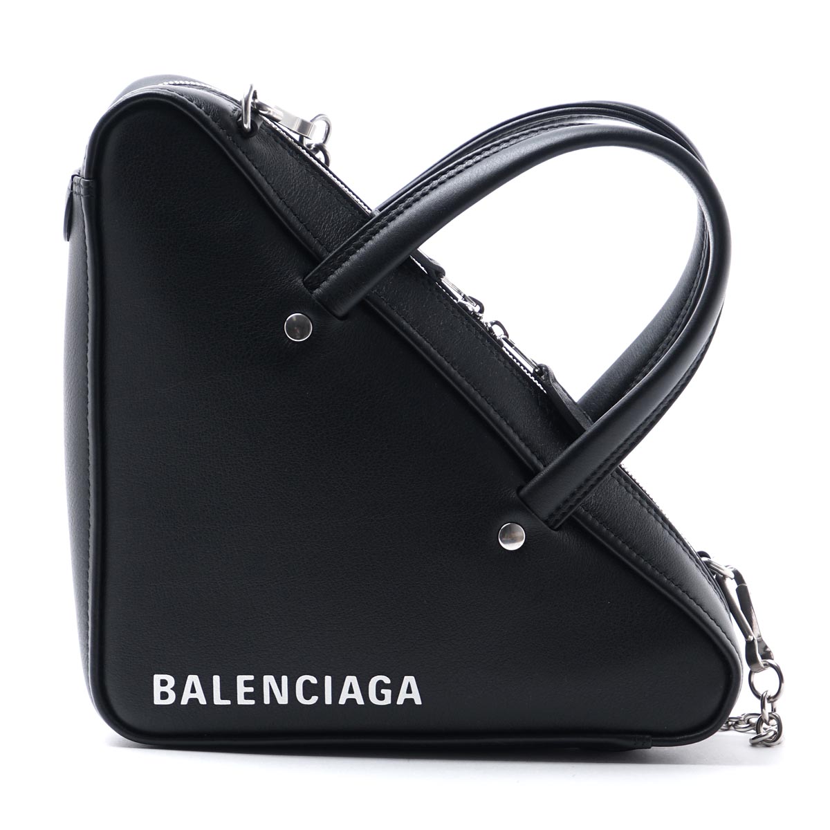 バレンシアガ BALENCIAGA ハンドバッグ 2WAY ブラック レディース ギフト プレゼント レザー 本革  TRIANGLE DUFFLE XS トライアングル 527272 c8k02 1000​