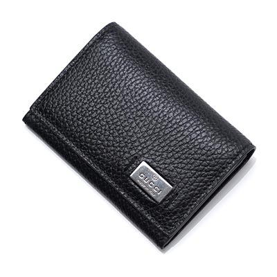 グッチ GUCCI カードケース LEATHER ブラック ブラック系 368180 ca00n 1000 メンズ