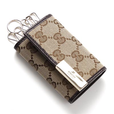 グッチ GUCCI キーケース ベージュ×エボニー ブラウン系 268833 kqwfg 9643 メンズ＆レディース