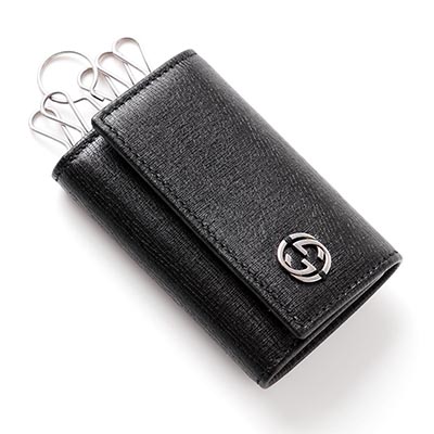 グッチ キーケース インターロッキングG LEATHER ブラック ブラック系 256337 aru0n 1000 メンズ