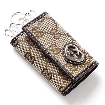 グッチ GUCCI キーケース LOVELY ベージュ×エボニー ブラウン系 257217 fafxg 9643 レディース