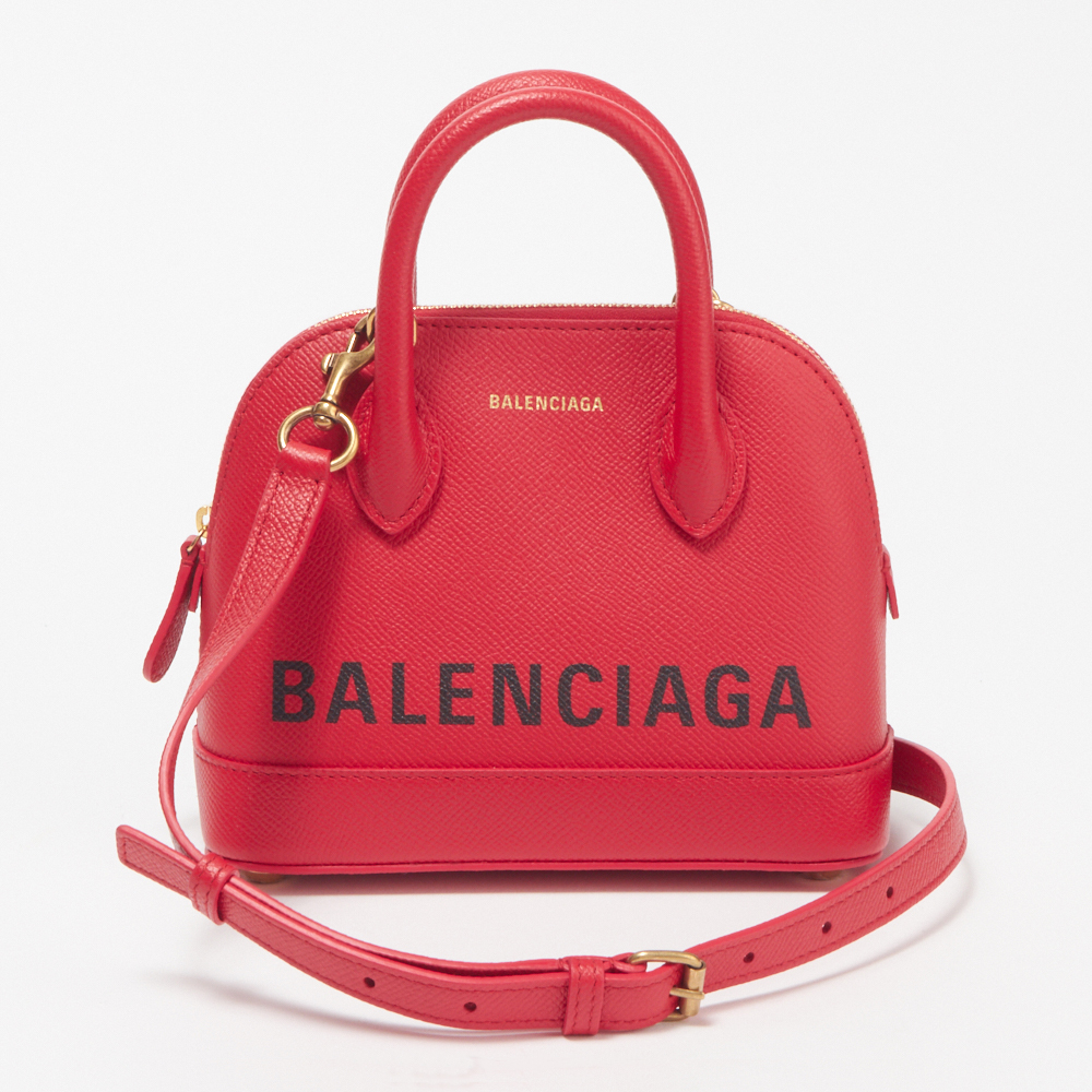 バレンシアガ BALENCIAGA バッグ 2WAYバッグ 【ビルトップハンドル：VILLE TOP HANDLE XXS】  レッド系 525050 0OT0M