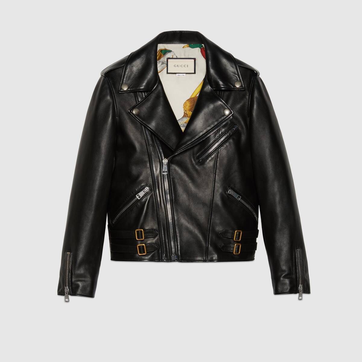 グッチ GUCCI 新作 レザーバイカージャケット  629189XN3361000