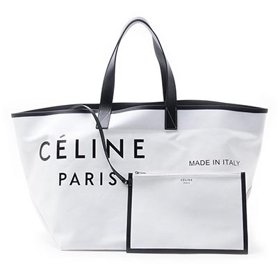 セリーヌ CELINE トートバッグ ホワイト レディース ギフト プレゼント 大容量 ビッグ 通勤 18635 2b3d 01wb メイド・イン ミディアム