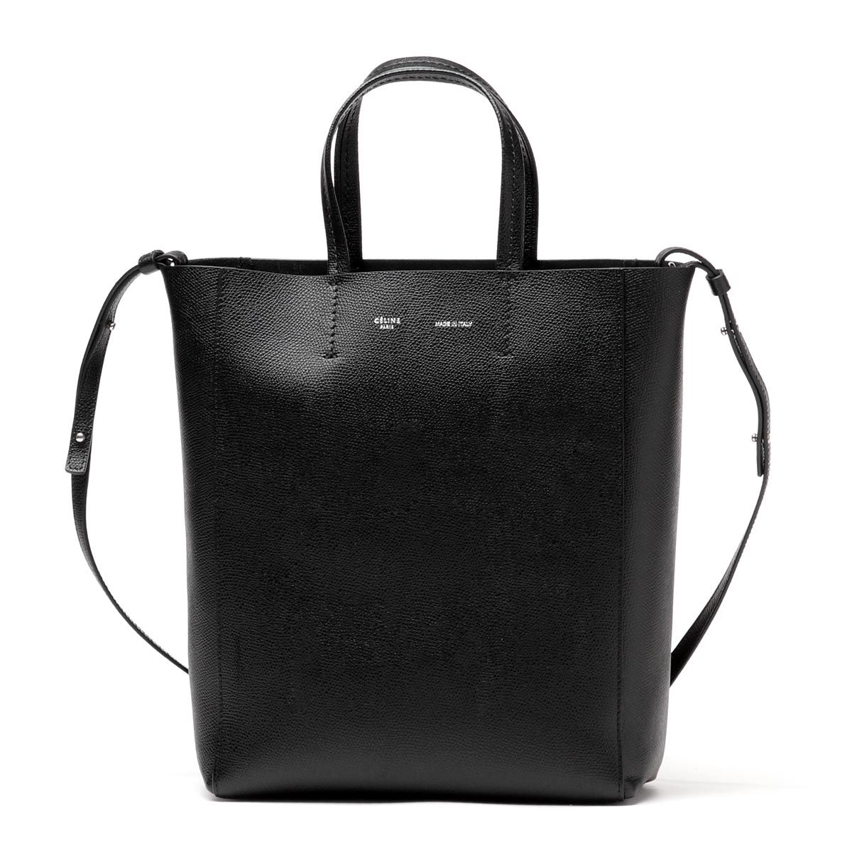 セリーヌ CELINE トートバッグ（2WAY仕様） SMALL VERTICAL LEATHER Black ブラック系 17618 3xba 38no レディース